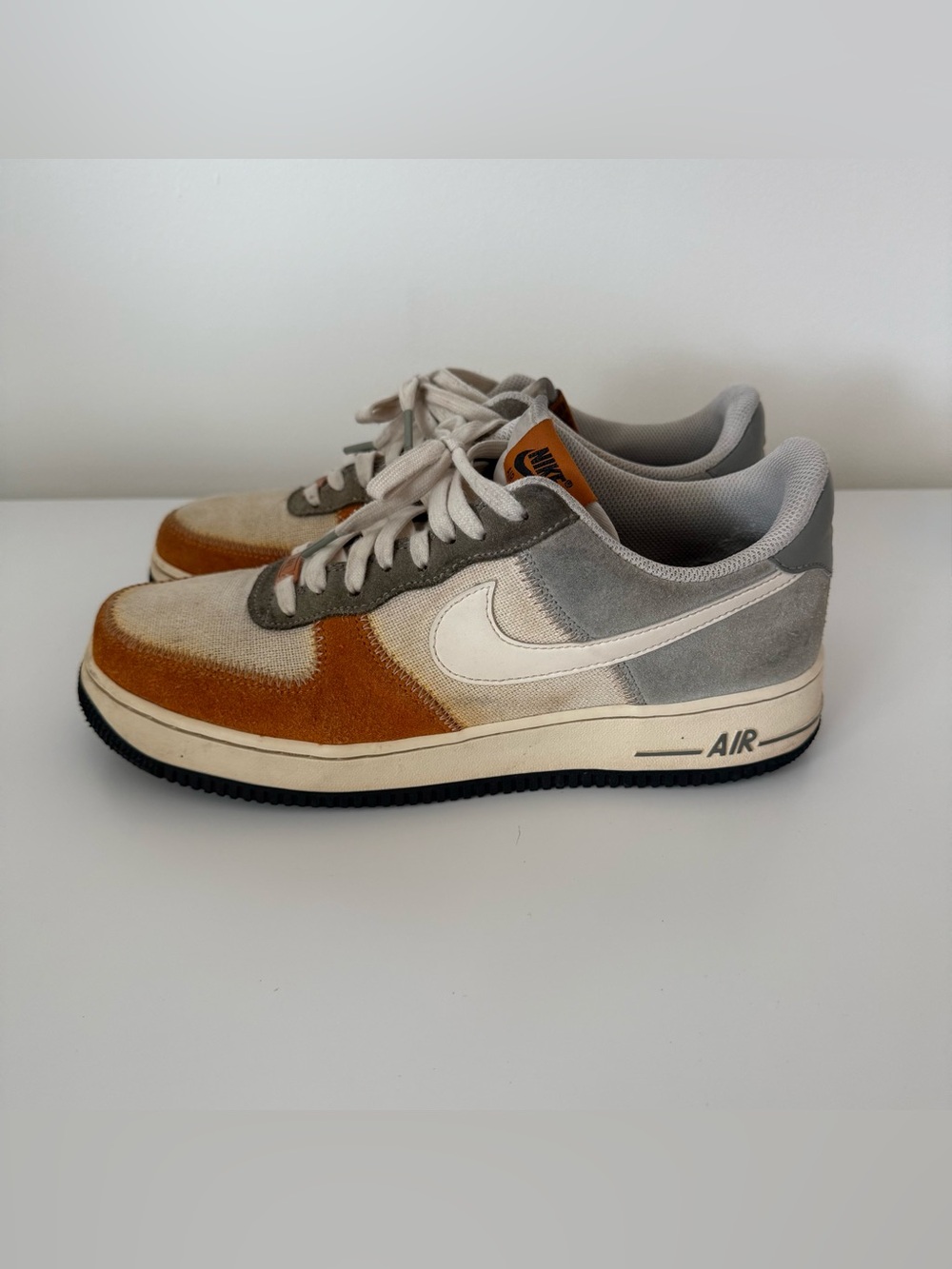 Nike Air Force 1 Low FZ6684-001 Orange Gray Sneakers Men’s Size 10 - Picture 5 of 8